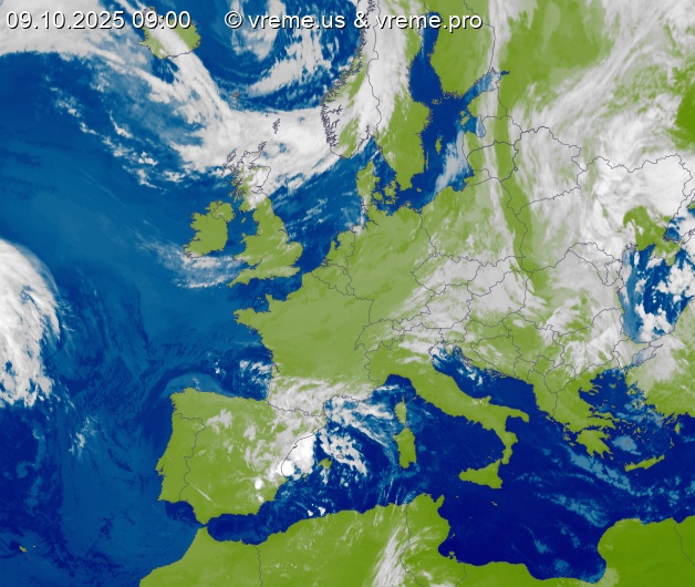 Oblačnost Evropa
