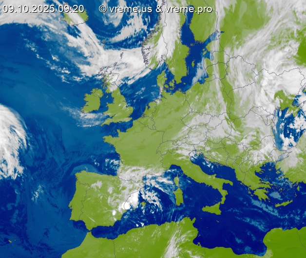 Oblačnost Evropa