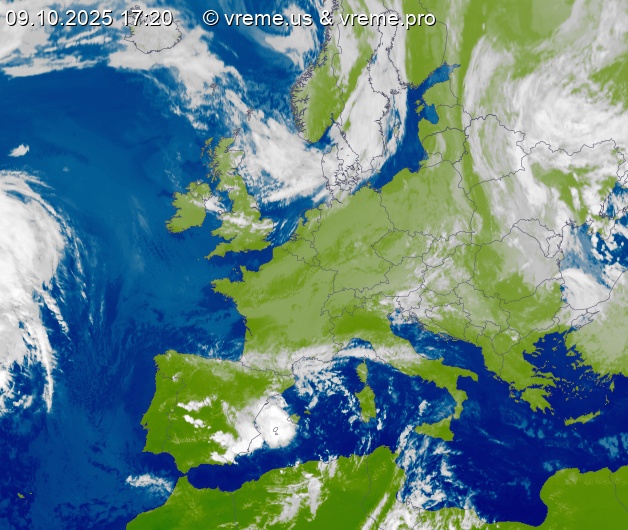 Oblačnost Evropa