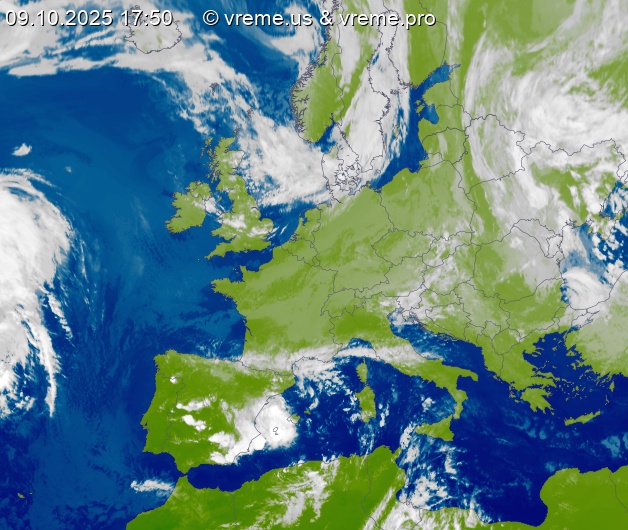 Oblačnost Evropa