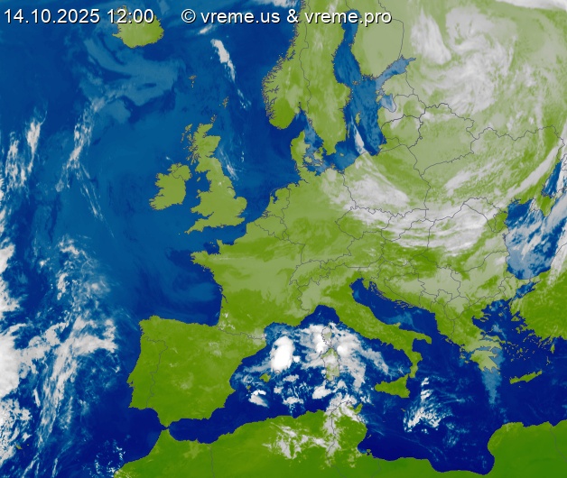 Oblačnost Evropa