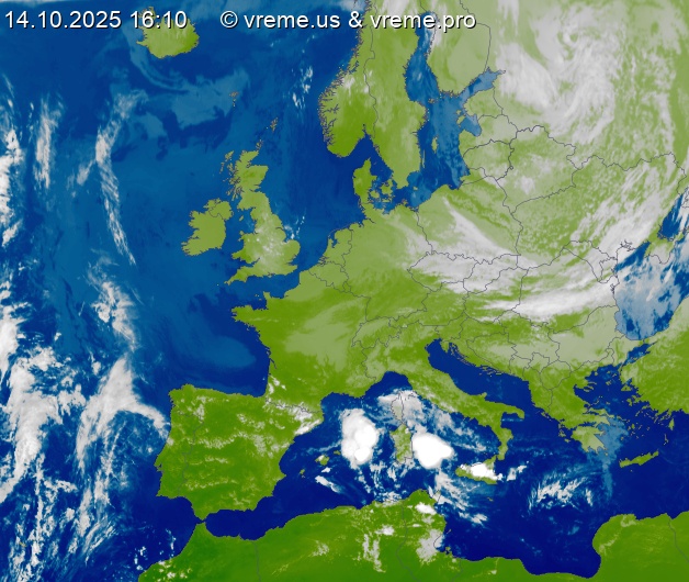 Oblačnost Evropa