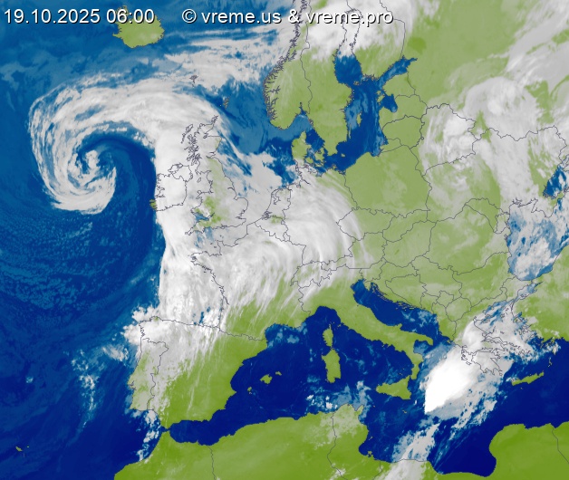 Oblačnost Evropa