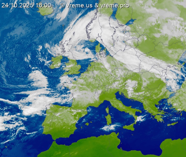 Oblačnost Evropa