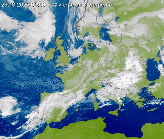 Oblačnost Evropa