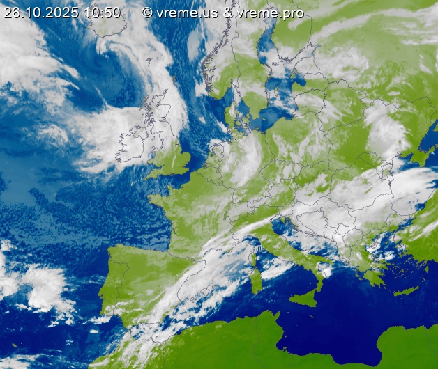 Oblačnost Evropa