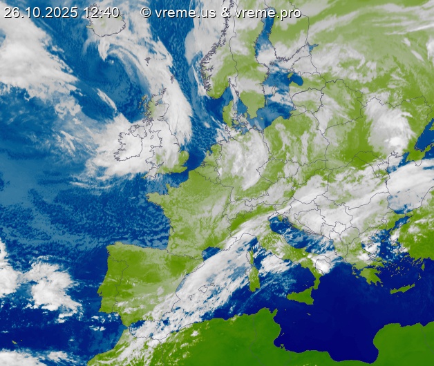 Oblačnost Evropa