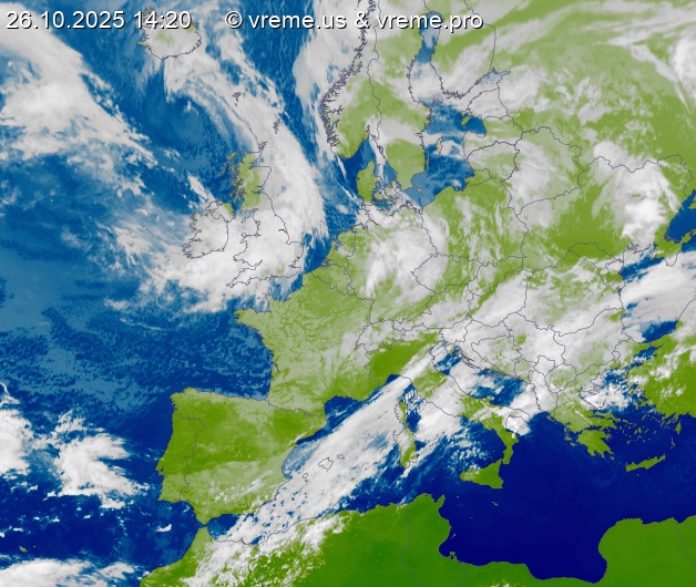 Oblačnost Evropa