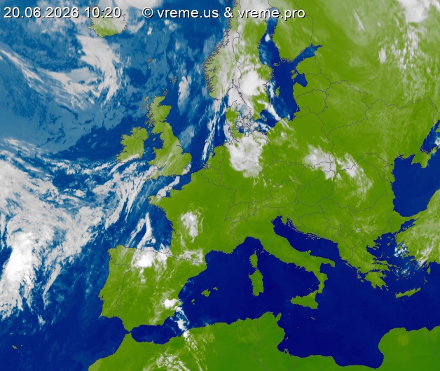 Oblačnost Evropa