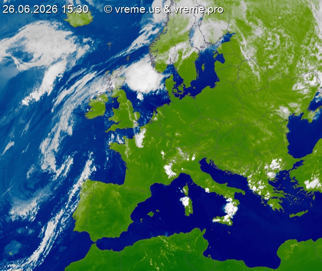 Oblačnost Evropa