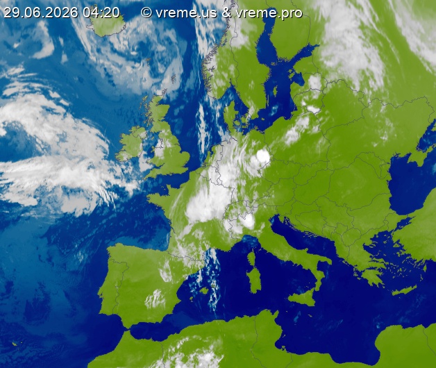 Oblačnost Evropa