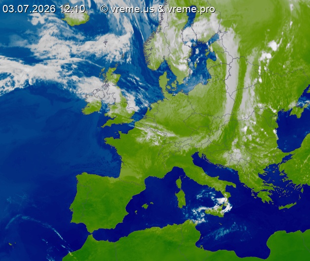 Oblačnost Evropa