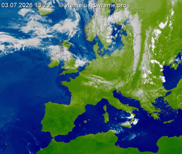 Oblačnost Evropa