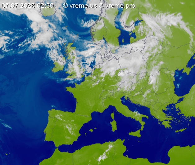 Oblačnost Evropa