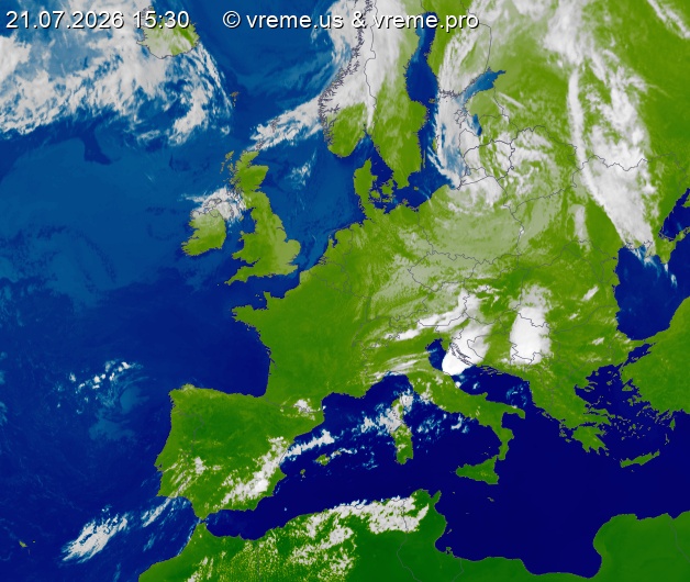 Oblačnost Evropa