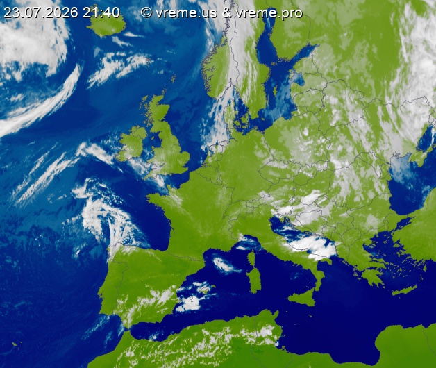 Oblačnost Evropa