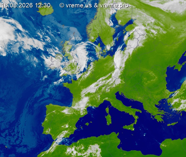 Oblačnost Evropa