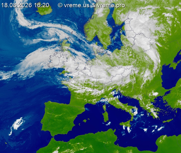 Oblačnost Evropa