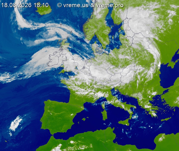 Oblačnost Evropa