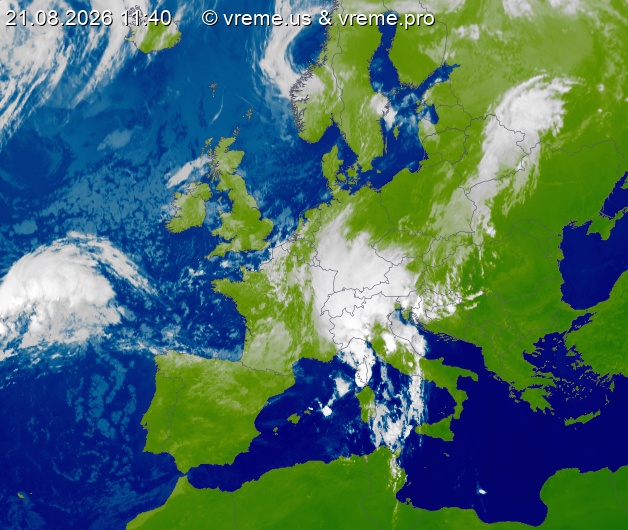 Oblačnost Evropa