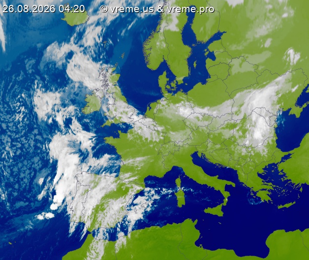 Oblačnost Evropa