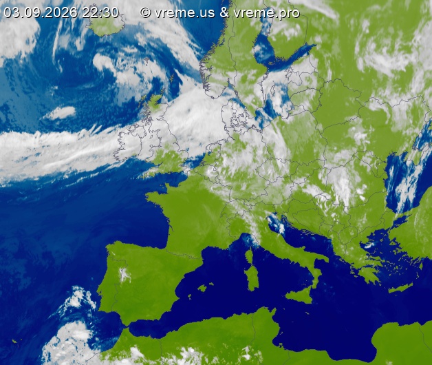 Oblačnost Evropa