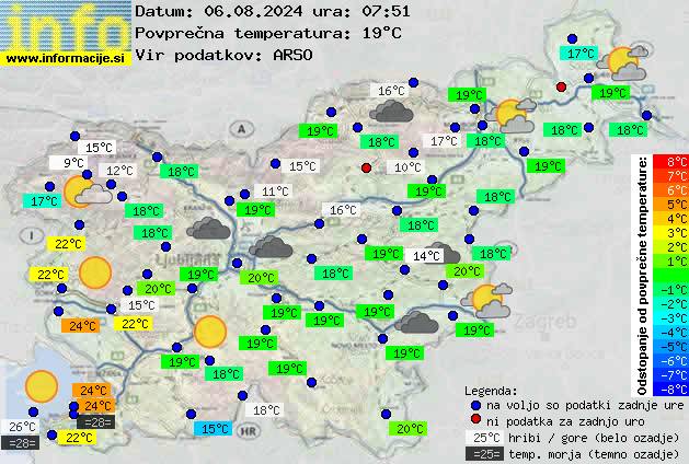 Trenutno vreme po Sloveniji