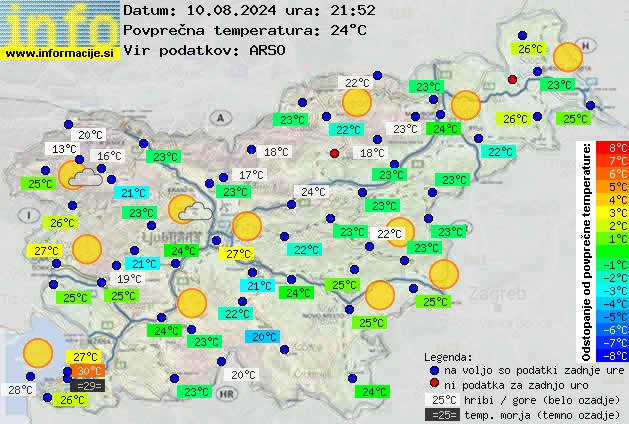 Trenutno vreme po Sloveniji