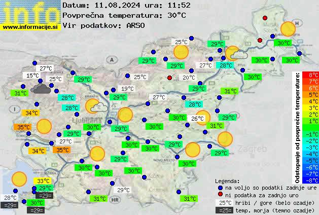 Trenutno vreme po Sloveniji