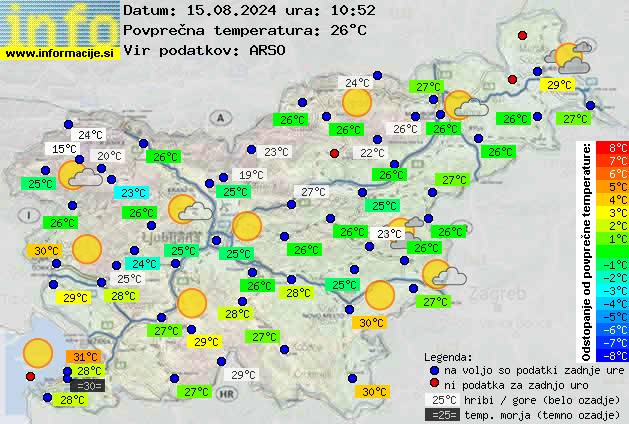 Trenutno vreme po Sloveniji