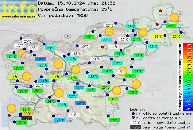 Trenutno vreme po Sloveniji