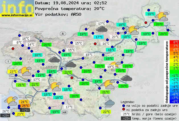 Trenutno vreme po Sloveniji