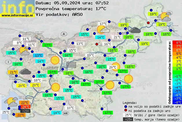 Trenutno vreme po Sloveniji