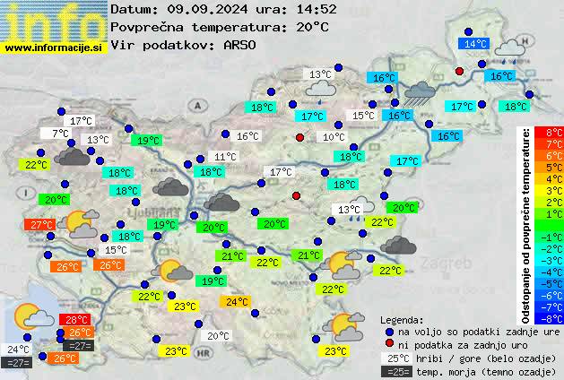 Trenutno vreme po Sloveniji