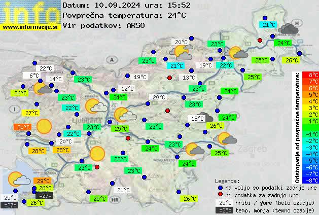 Trenutno vreme po Sloveniji