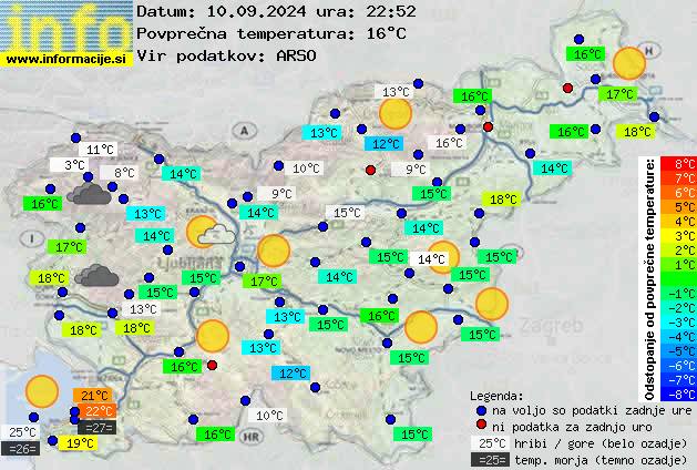 Trenutno vreme po Sloveniji