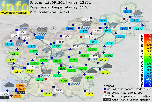 Trenutno vreme po Sloveniji