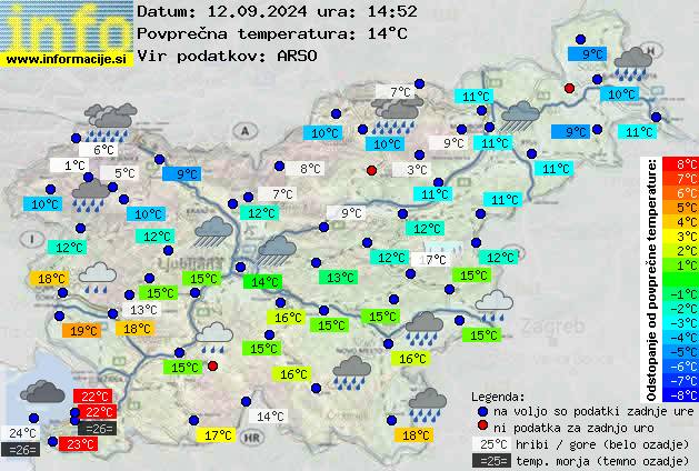 Trenutno vreme po Sloveniji