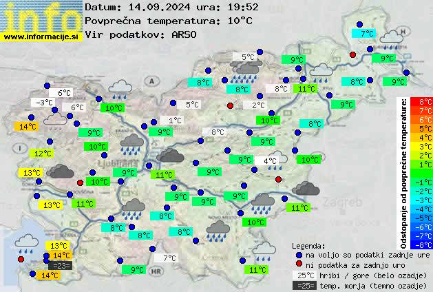 Trenutno vreme po Sloveniji