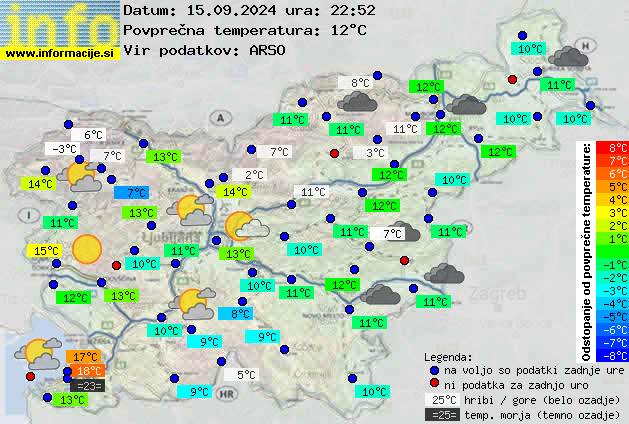 Trenutno vreme po Sloveniji