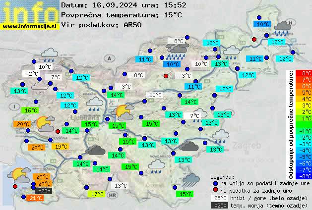 Trenutno vreme po Sloveniji