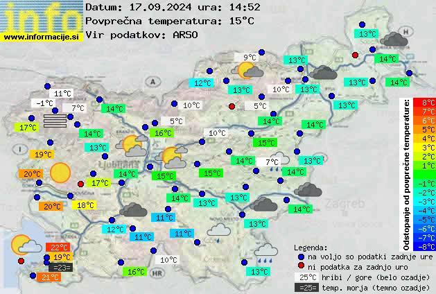 Trenutno vreme po Sloveniji