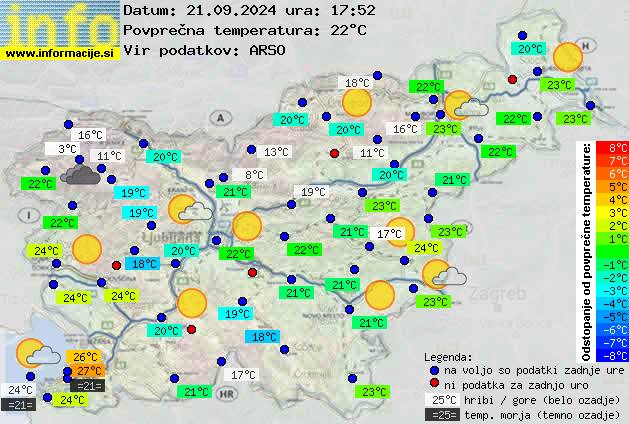 Trenutno vreme po Sloveniji