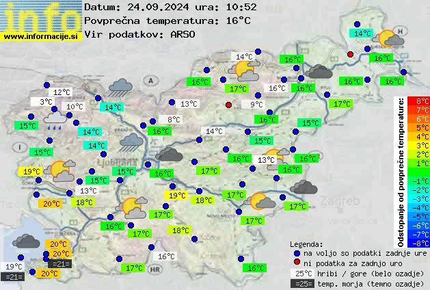 Trenutno vreme po Sloveniji