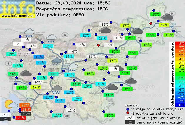 Trenutno vreme po Sloveniji