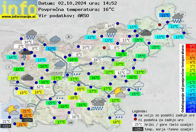 Trenutno vreme po Sloveniji