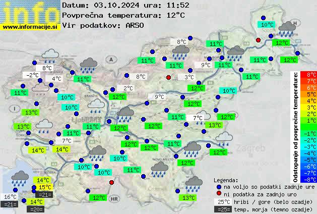 Trenutno vreme po Sloveniji