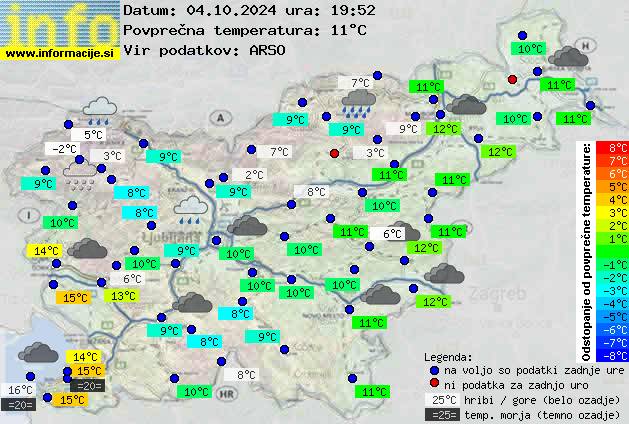 Trenutno vreme po Sloveniji