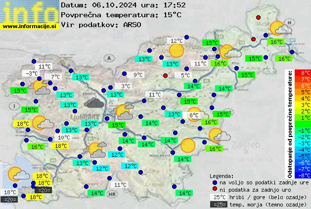 Trenutno vreme po Sloveniji