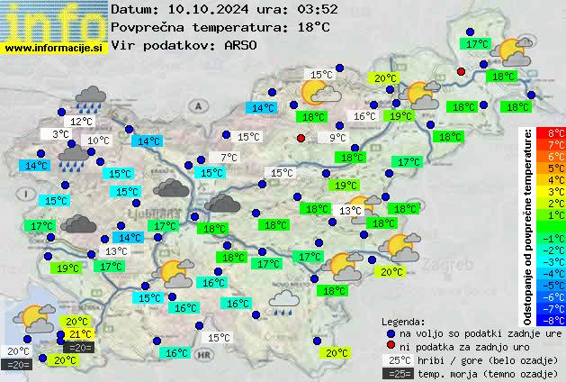 Trenutno vreme po Sloveniji